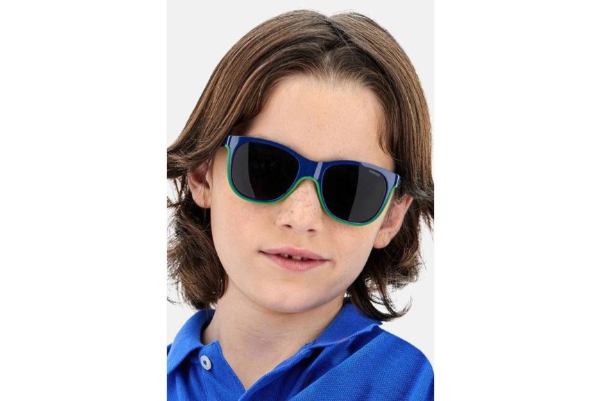 Okulary przeciwsłoneczne Polaroid Junior PLD8043/S RNB/M9 Polarized Okrągłe Niebieskie