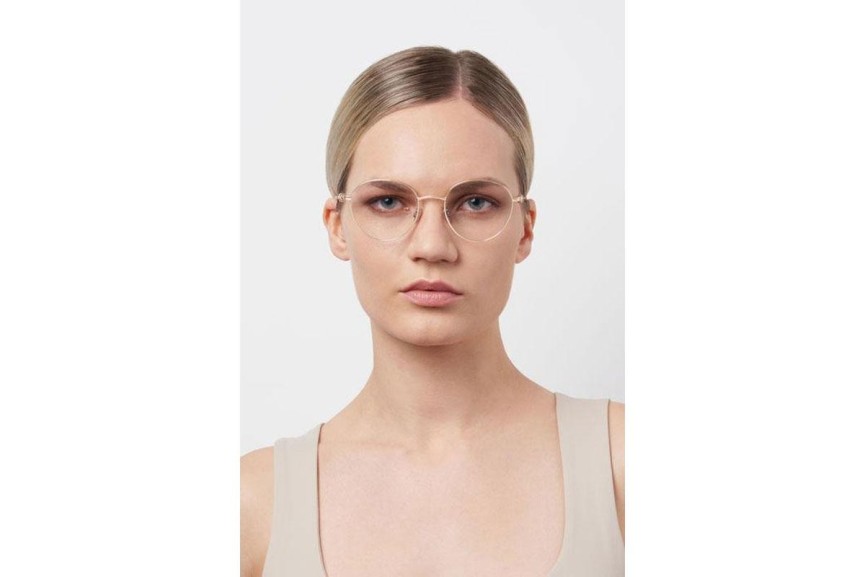 Okulary korekcyjne Jimmy Choo JC338 BKU Okrągłe Złote