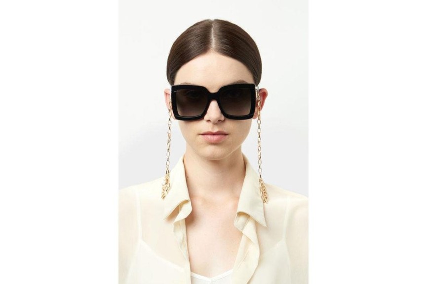 Okulary przeciwsłoneczne Jimmy Choo RENEE/N/S 807/9O Kwadratowe Czarne
