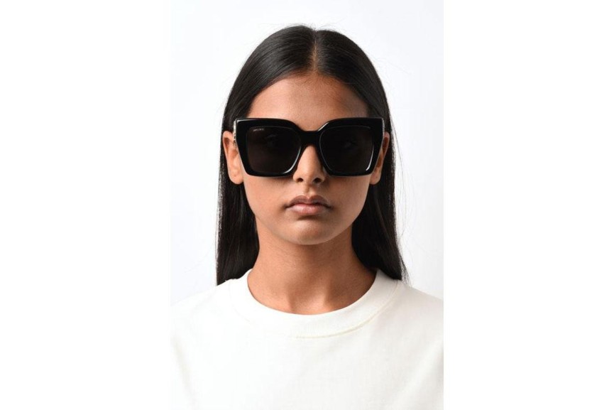 Okulary przeciwsłoneczne Jimmy Choo ELENI/G/S 807/IR Kwadratowe Czarne