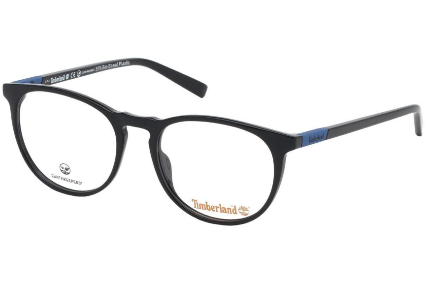 Okulary korekcyjne Timberland TB1611 001 Okrągłe Czarne