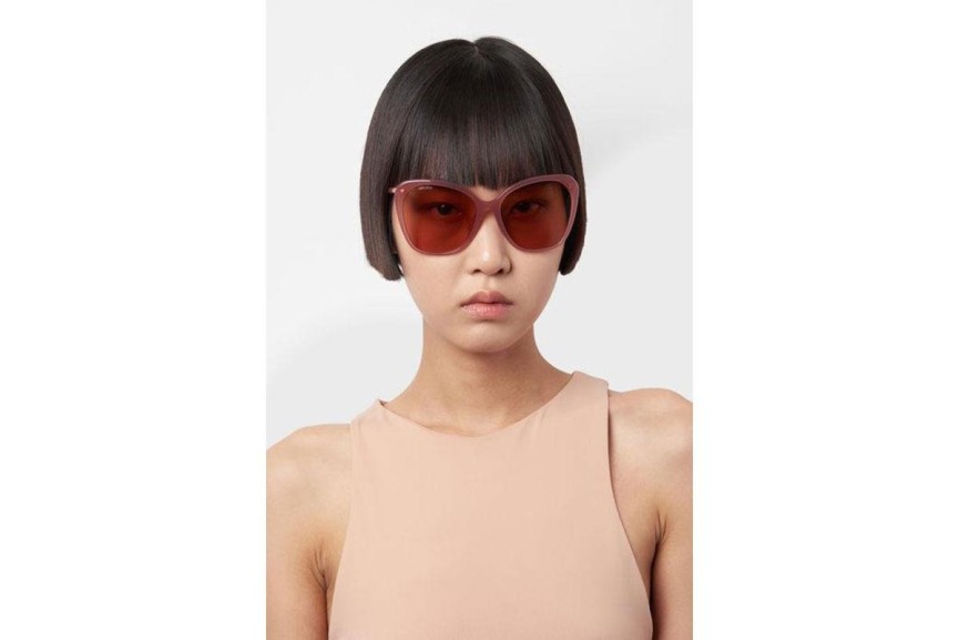 Okulary przeciwsłoneczne Jimmy Choo ELE/F/S FWM/4S Kocie oczy Różowe