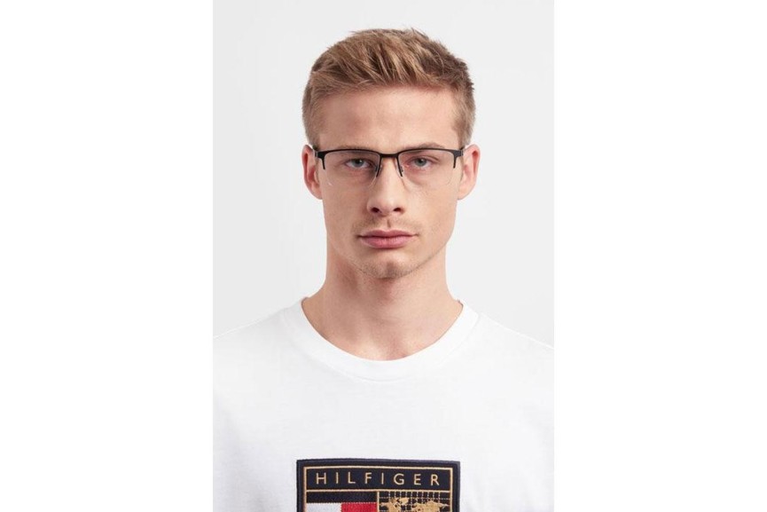 Okulary korekcyjne Tommy Hilfiger TH1917 003 Kwadratowe Czarne