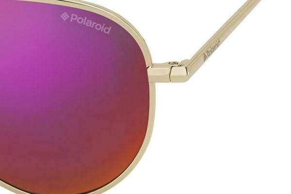 Okulary przeciwsłoneczne Polaroid Junior PLD8015/N J5G/AI Polarized Pilotki (Aviator) Złote