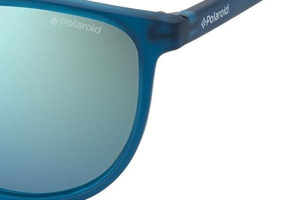 Okulary przeciwsłoneczne Polaroid Junior PLD8016/N UJO/JY Polarized Kwadratowe Niebieskie