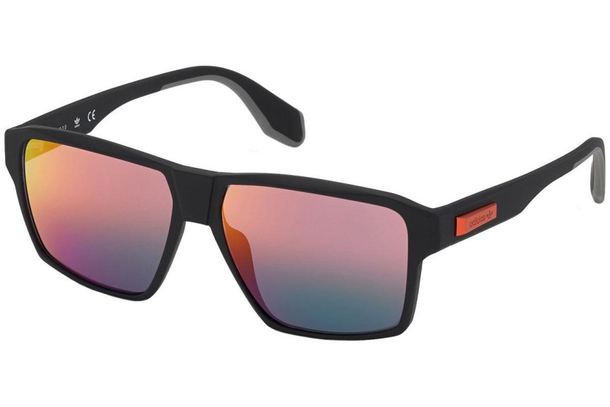 Okulary przeciwsłoneczne Adidas Originals OR0039 02U Kwadratowe Czarne