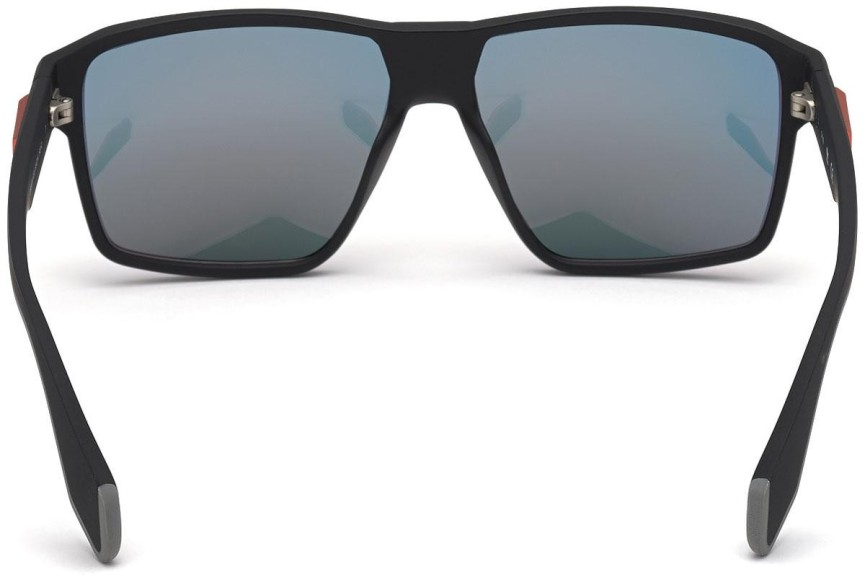 Okulary przeciwsłoneczne Adidas Originals OR0039 02U Kwadratowe Czarne