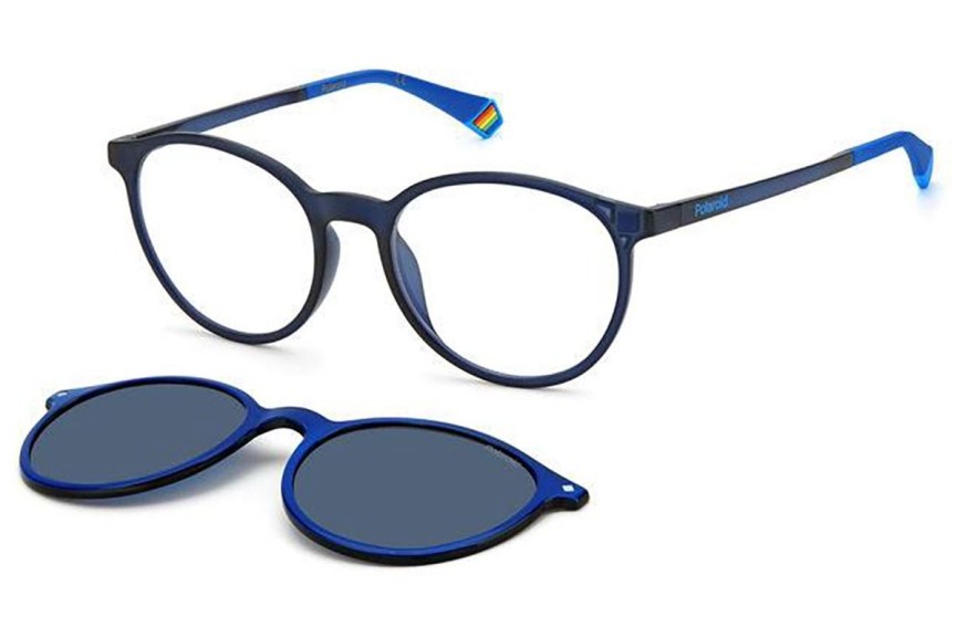 Okulary korekcyjne Polaroid PLD6137/CS PJP/C3 Polarized Okrągłe Niebieskie