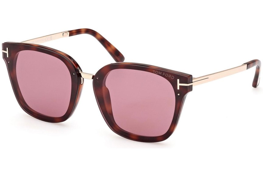 Okulary przeciwsłoneczne Tom Ford FT1014 52Y Kwadratowe Havana