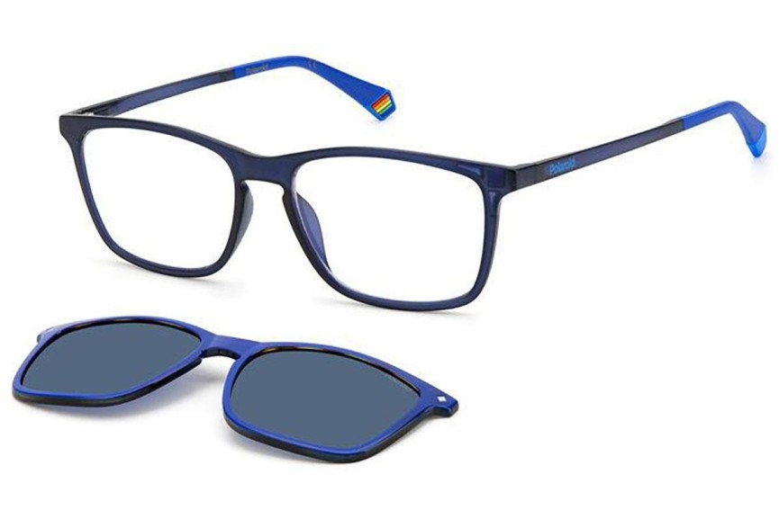 Okulary korekcyjne Polaroid PLD6139/CS PJP/C3 Polarized Prostokątne Niebieskie
