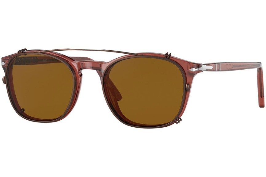 Okulary korekcyjne Persol PO3007C 962/83 Polarized Okrągłe Brązowe