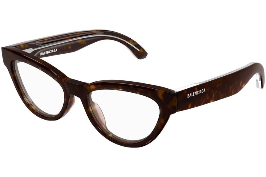 Okulary korekcyjne Balenciaga BB0241O 002 Kocie oczy Havana