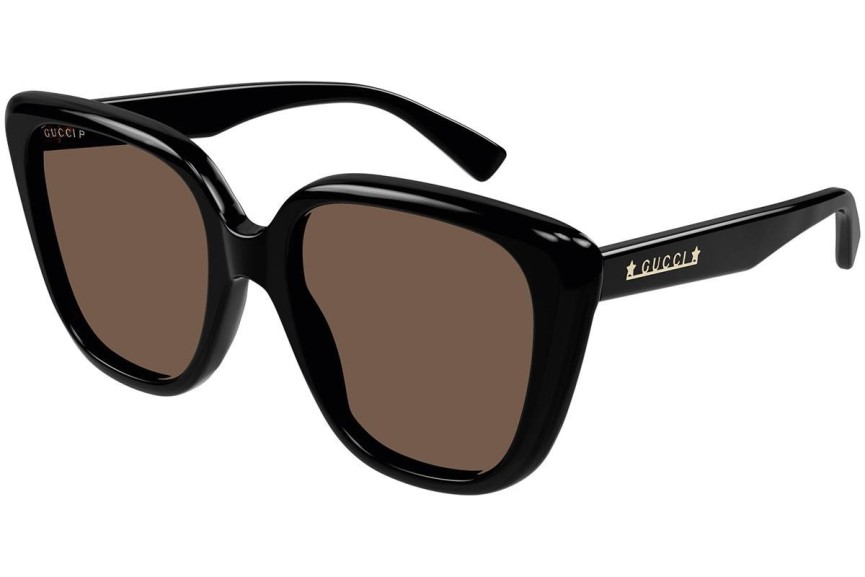 Okulary przeciwsłoneczne Gucci GG1169S 001 Polarized Kocie oczy Czarne