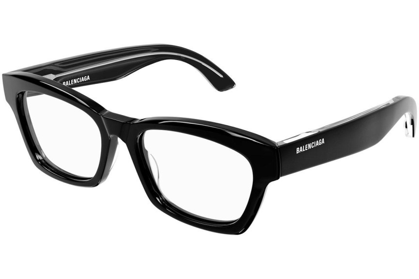 Okulary korekcyjne Balenciaga BB0242O 001 Prostokątne Czarne