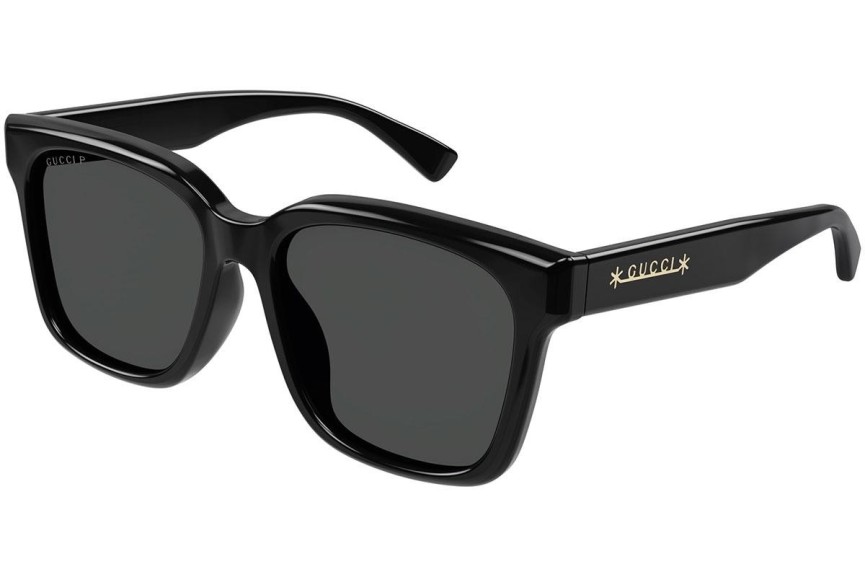 Okulary przeciwsłoneczne Gucci GG1175SK 001 Polarized Kwadratowe Czarne