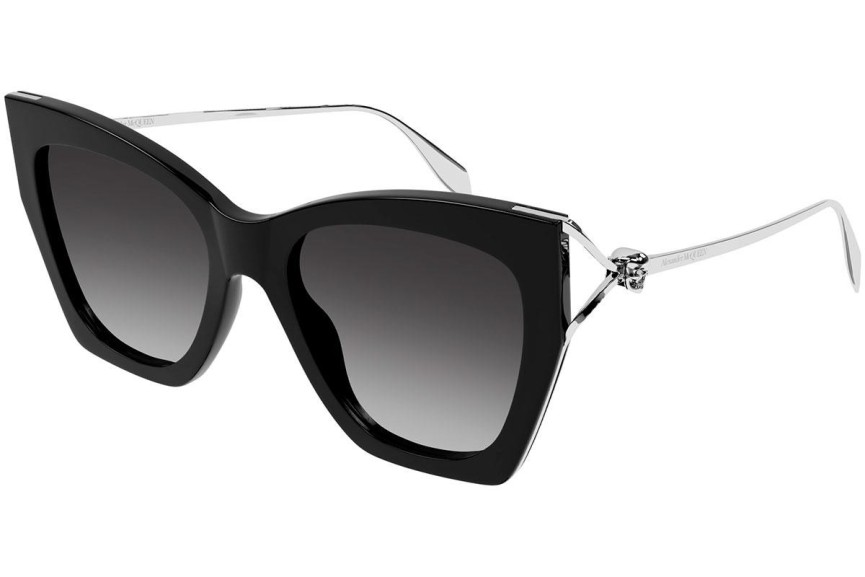 Okulary przeciwsłoneczne Alexander McQueen AM0375S 001 Kocie oczy Czarne