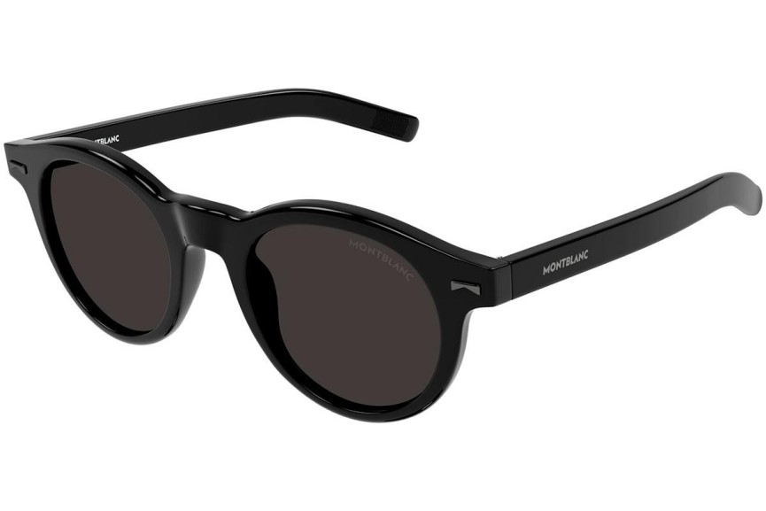 Ochelari de soare Mont Blanc MB0225S 001 Rotunzi Negri