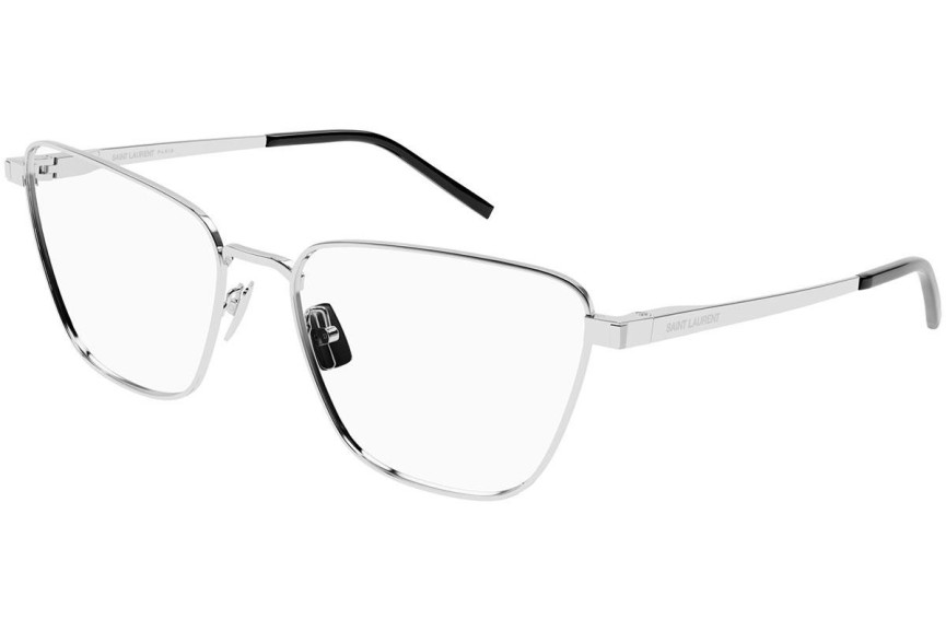 Okulary korekcyjne Saint Laurent SL551 OPT 002 Kocie oczy Srebrne