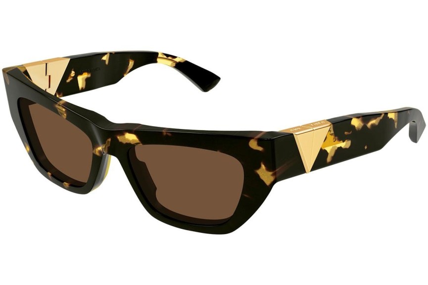 Okulary przeciwsłoneczne Bottega Veneta BV1177S 002 Kwadratowe Havana