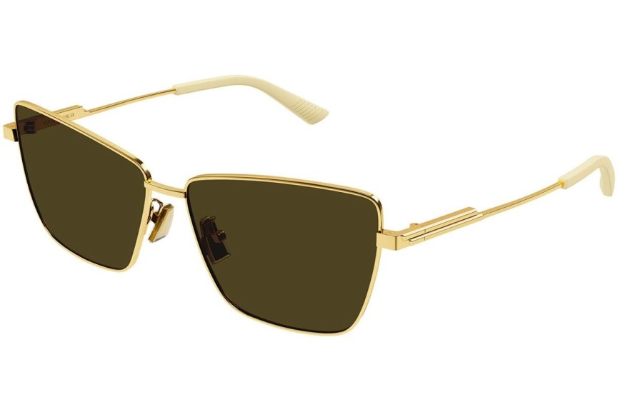 Okulary przeciwsłoneczne Bottega Veneta BV1195S 002 Kwadratowe Złote