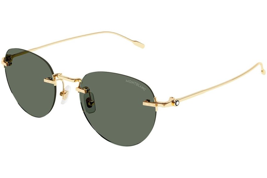 Okulary przeciwsłoneczne Mont Blanc MB0239S 002 Okrągłe Złote