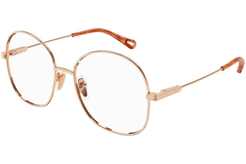 Glasses Chloe CH0138O 002 Oversize Złote