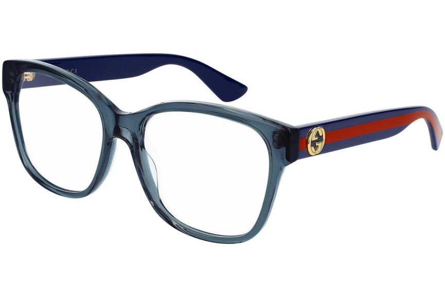 Okulary korekcyjne Gucci GG0038ON 012 Kwadratowe Niebieskie