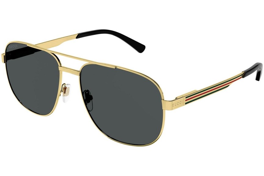 Okulary przeciwsłoneczne Gucci GG1223S 002 Pilotki (Aviator) Złote