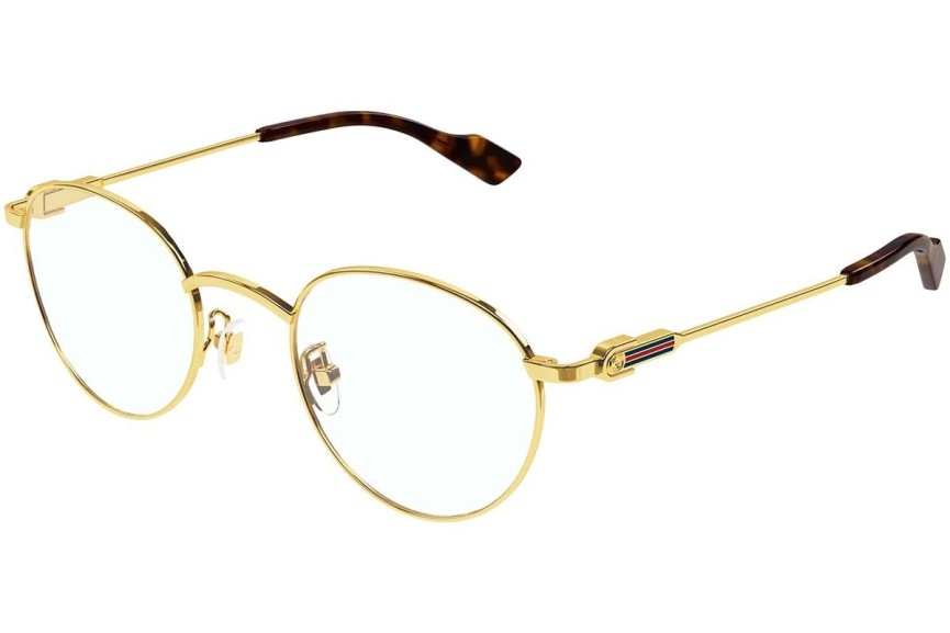 Okulary korekcyjne Gucci GG1222O 002 Owalne Złote