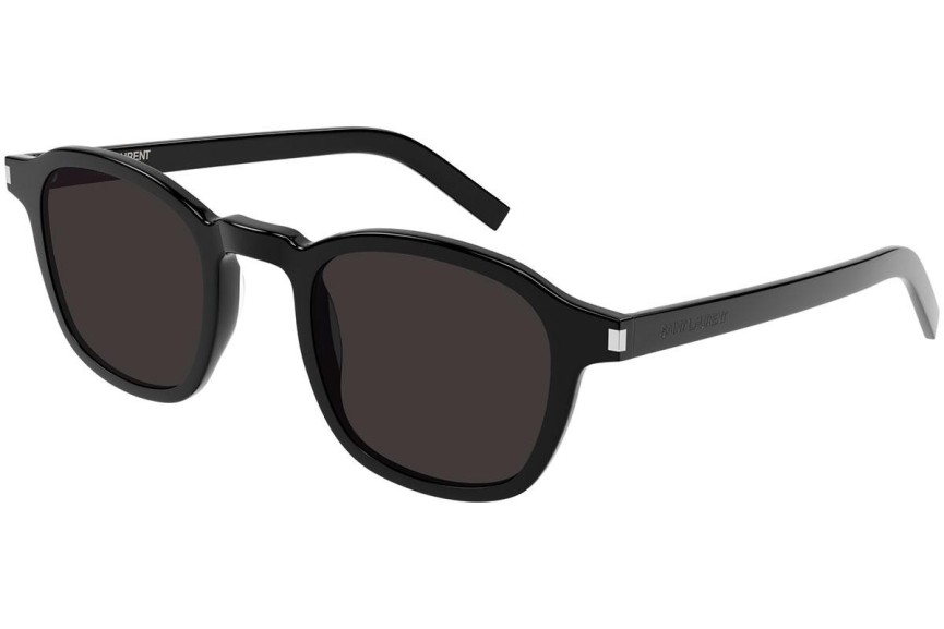 Okulary przeciwsłoneczne Saint Laurent SL549 SLIM 001 Okrągłe Czarne