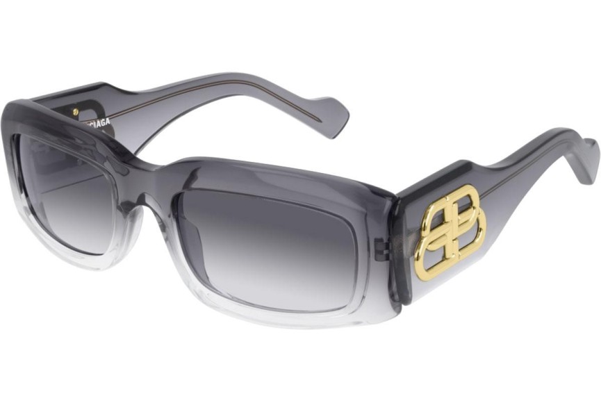 Okulary przeciwsłoneczne Balenciaga BB0071S 003 Prostokątne Szare