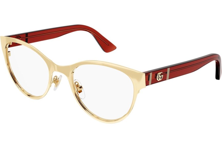 Okulary korekcyjne Gucci GG1114O 003 Kocie oczy Złote