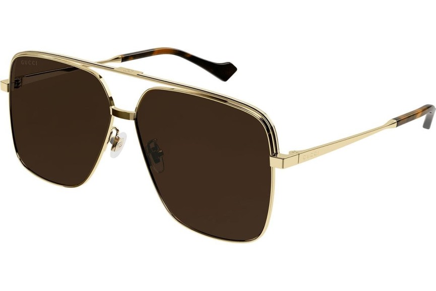 Okulary przeciwsłoneczne Gucci GG1099SA 003 Pilotki (Aviator) Złote