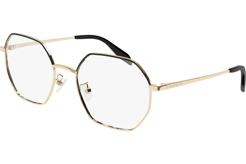 Okulary korekcyjne Alexander McQueen AM0338O 001 Kwadratowe Złote
