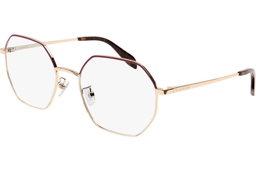 Okulary korekcyjne Alexander McQueen AM0338O 003 Kwadratowe Złote