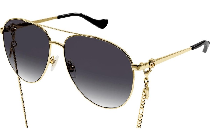 Okulary przeciwsłoneczne Gucci GG1088S 001 Pilotki (Aviator) Złote