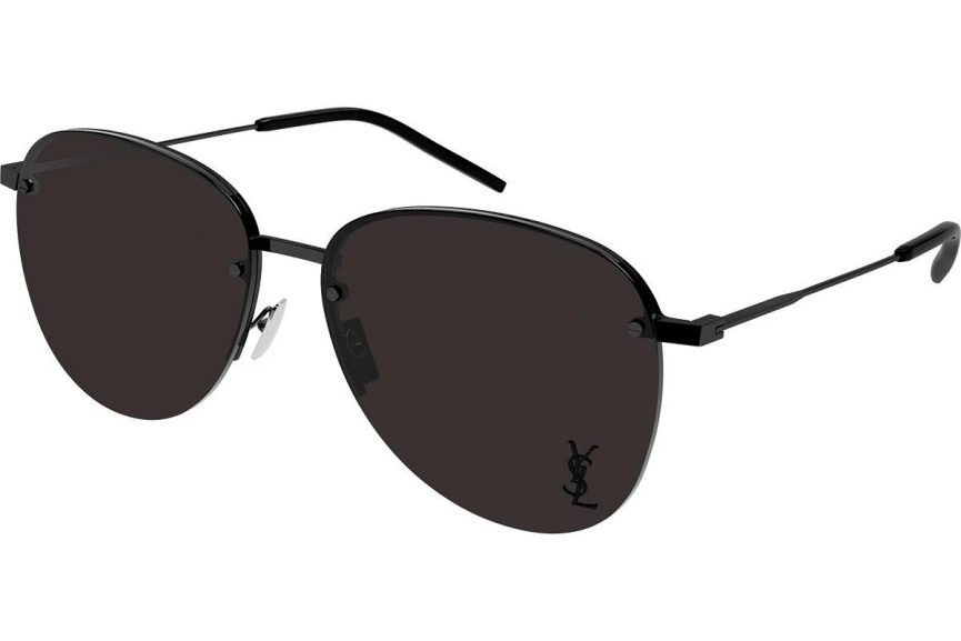 Okulary przeciwsłoneczne Saint Laurent SL328/KM 001 Pilotki (Aviator) Czarne