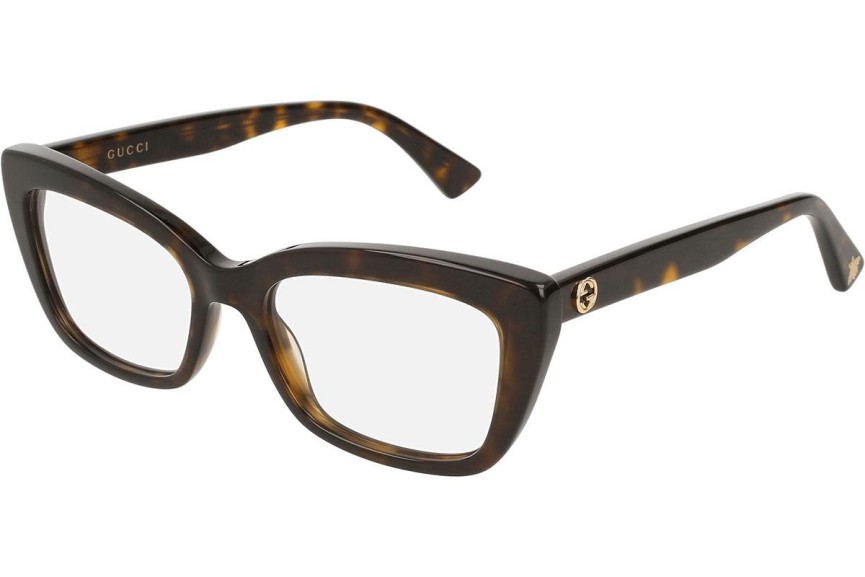 Okulary korekcyjne Gucci GG0165ON 002 Kocie oczy Havana