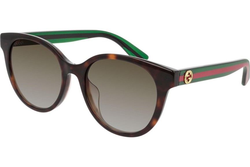 Okulary przeciwsłoneczne Gucci GG0702SKN 003 Okrągłe Havana