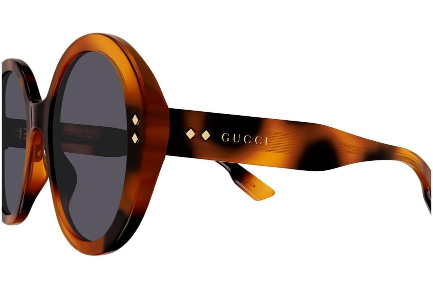 Okulary przeciwsłoneczne Gucci GG1081S 002 Okrągłe Havana