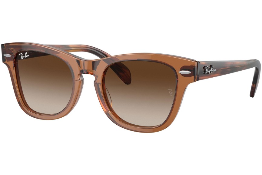 Okulary przeciwsłoneczne Ray-Ban Junior RJ9707S 712713 Kwadratowe Brązowe