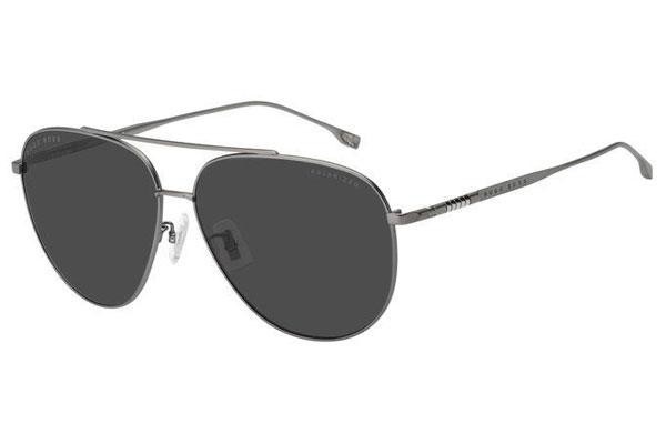 Okulary przeciwsłoneczne BOSS BOSS1296/F/S R80/M9 Polarized Pilotki (Aviator) Srebrne
