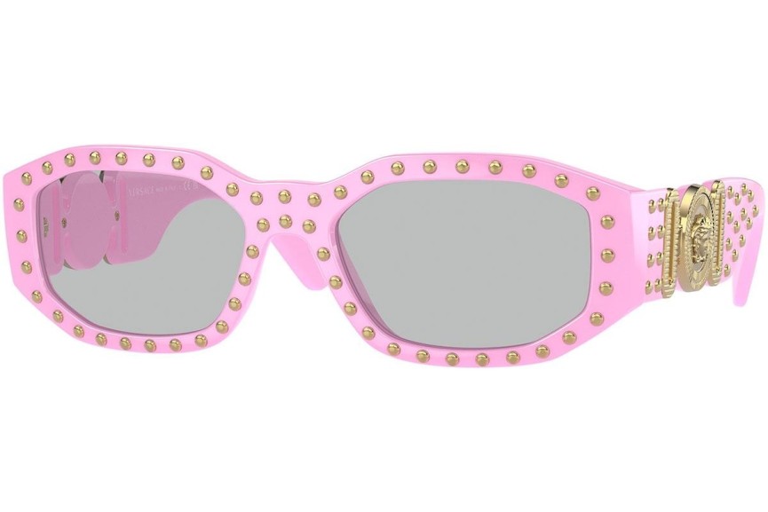 Okulary przeciwsłoneczne Versace Studded Medusa Biggie VE4361 539687 Owalne Różowe