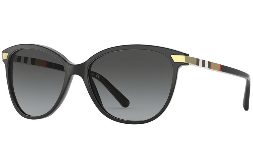 Okulary przeciwsłoneczne Burberry BE4216 3001T3 Polarized Oversize Czarne
