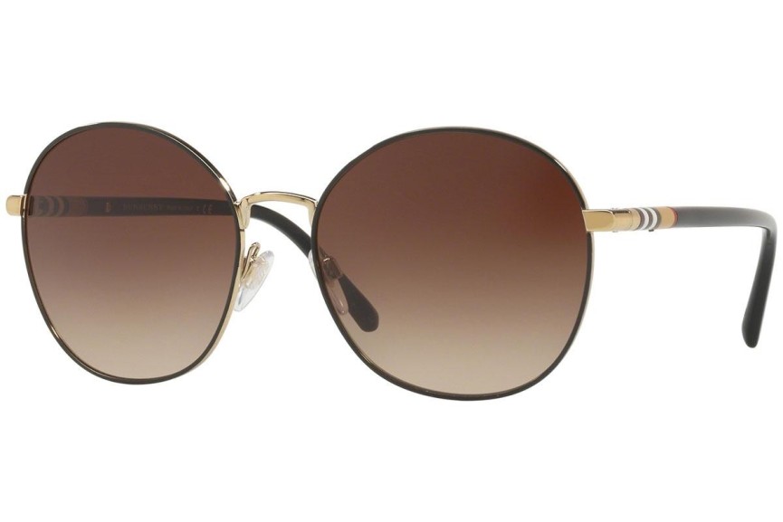 Okulary przeciwsłoneczne Burberry BE3094 114513 Okrągłe Havana
