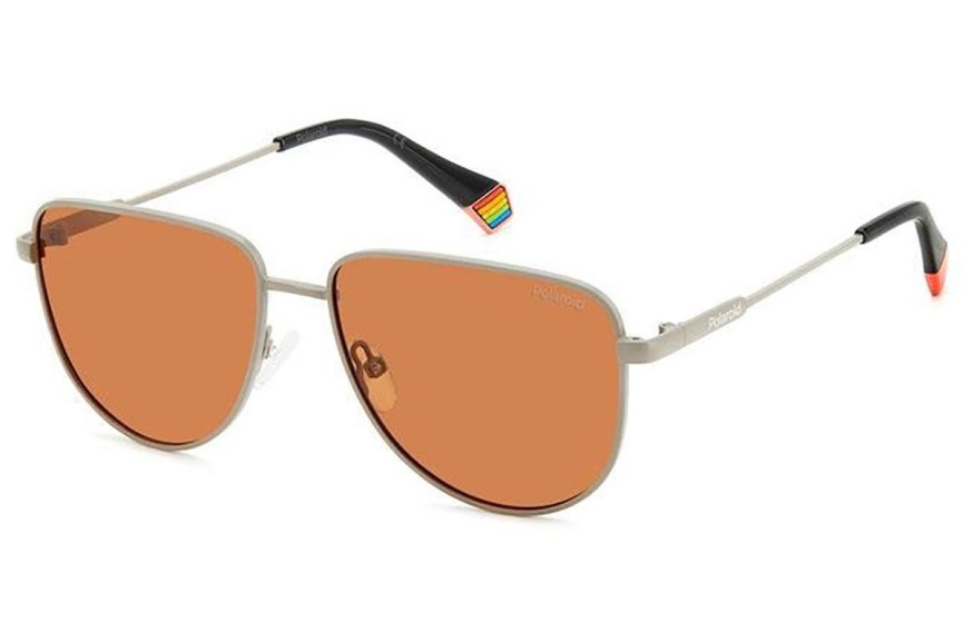 Okulary przeciwsłoneczne Polaroid PLD6196/S/X 2M8/HE Polarized Owalne Srebrne