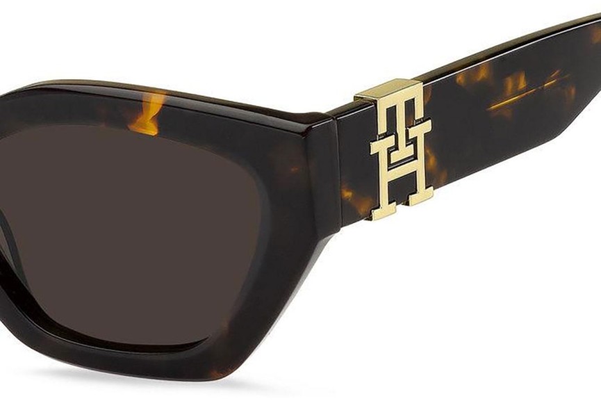 Okulary przeciwsłoneczne Tommy Hilfiger TH1979/S 086/70 Kocie oczy Havana