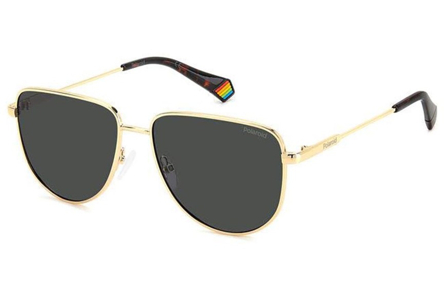 Okulary przeciwsłoneczne Polaroid PLD6196/S/X J5G/M9 Polarized Owalne Złote