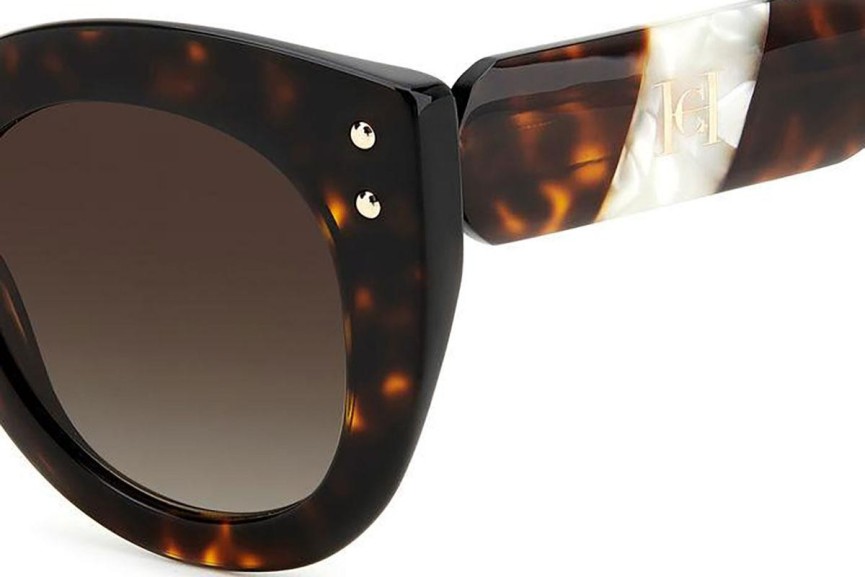 Okulary przeciwsłoneczne Carolina Herrera HER0127/S C9K/HA Kocie oczy Havana