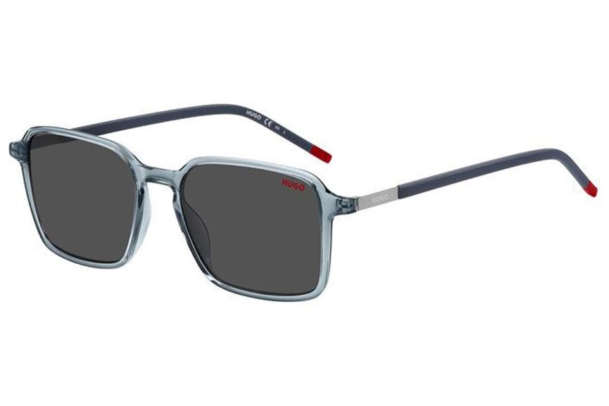 Okulary przeciwsłoneczne HUGO HG1228/S PJP/IR Kwadratowe Niebieskie